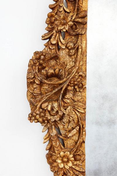 Rare Charles II Giltwood Mirror
