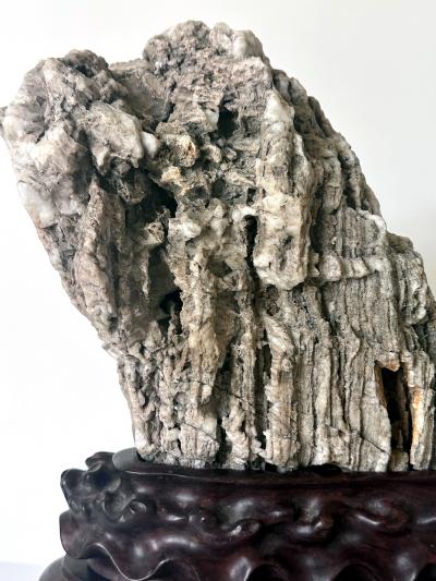 Rare Chinese Xuan Scholar Stone on Display Stand