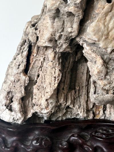 Rare Chinese Xuan Scholar Stone on Display Stand