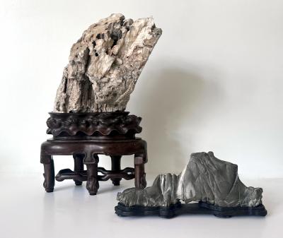 Rare Chinese Xuan Scholar Stone on Display Stand