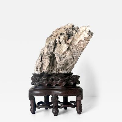 Rare Chinese Xuan Scholar Stone on Display Stand