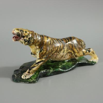 Rare Clement Massier Prowling Tiger Figure