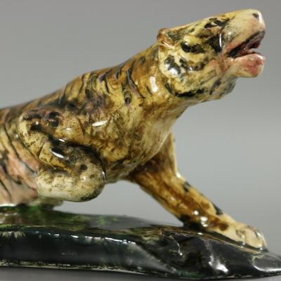 Rare Clement Massier Prowling Tiger Figure
