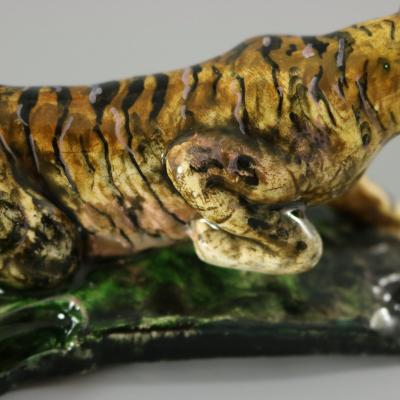 Rare Clement Massier Prowling Tiger Figure