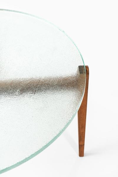 Rare Coffee or Side Table in Glass and Walnut 1940s