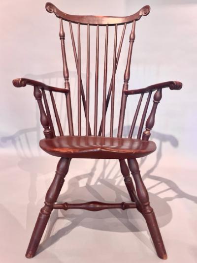 Rare Comb Back Windsor Arm Chair