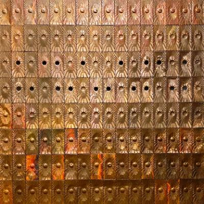 Rare Copper Wall Panelling Cladding by Edit Oborzil 1971