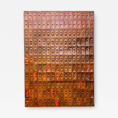 Rare Copper Wall Panelling Cladding by Edit Oborzil 1971