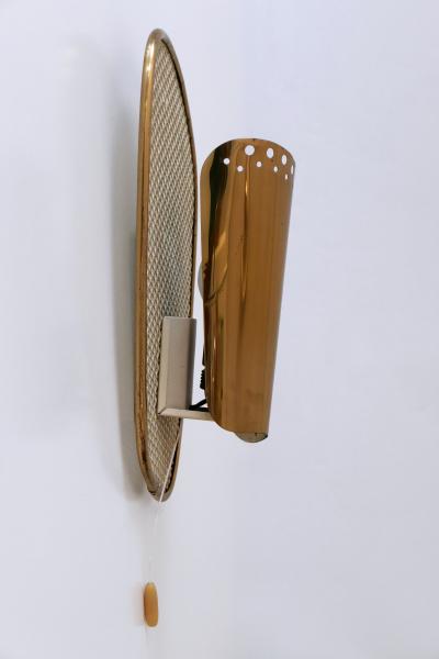 Rare Decorative Mid Century Modern Brass Sconce or Wall Lamp Germany 1950s