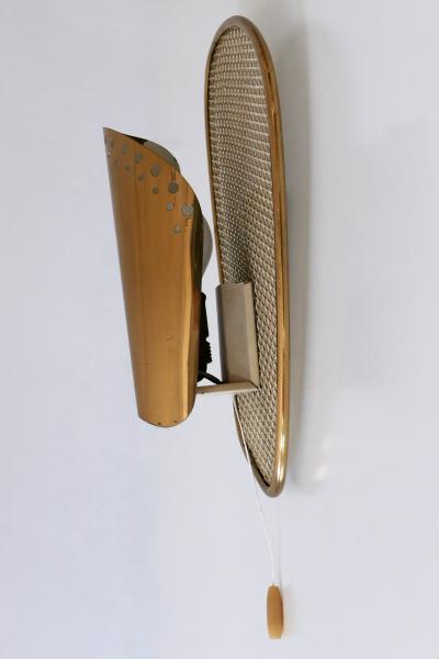 Rare Decorative Mid Century Modern Brass Sconce or Wall Lamp Germany 1950s