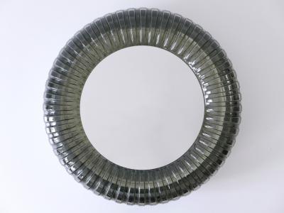 Rare Decorative Mid Century Modern Glass Backlit Wall Mirror Germany 1960s