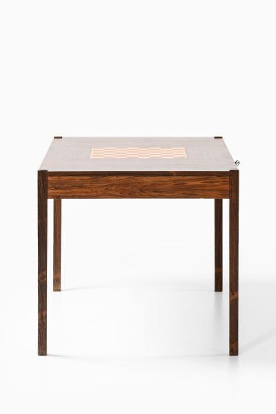 Rare Desk or Library Table in Brass and Rosewood 1950s