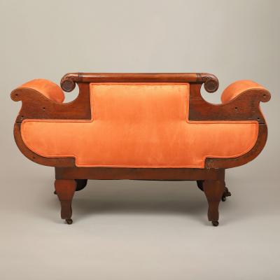 Rare Diminutive Classical Carved Settee