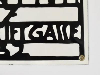 Rare Domed Wiener Werkstaette Vienna Art Nouveau Enameled Advertising Sign