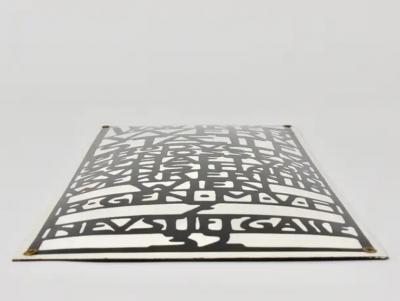 Rare Domed Wiener Werkstaette Vienna Art Nouveau Enameled Advertising Sign