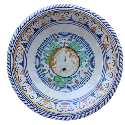 Rare Dutch Maiolica charger with Orange early 17th century