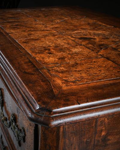 Rare Early 18th Century Louis XV Provincial Burr Elm Mazarin Commode