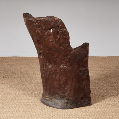 Rare Early English Dugout Armchair