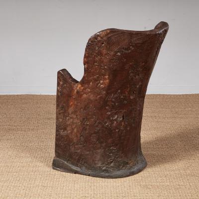 Rare Early English Dugout Armchair