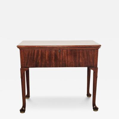 Rare Early English Mahogany Folding Table Desk circa 1775