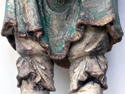 Rare Early Korean Buddhist Boy Attendant Figure Dongja Joseon Dyasty