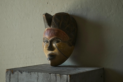 Rare Early to Mid 20th Century African Bena Lulua Mask Kasai Region