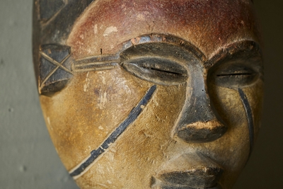 Rare Early to Mid 20th Century African Bena Lulua Mask Kasai Region