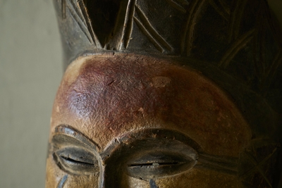 Rare Early to Mid 20th Century African Bena Lulua Mask Kasai Region
