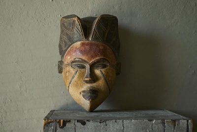 Rare Early to Mid 20th Century African Bena Lulua Mask Kasai Region