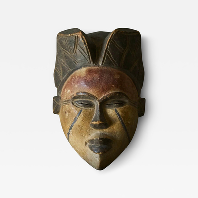 Rare Early to Mid 20th Century African Bena Lulua Mask Kasai Region
