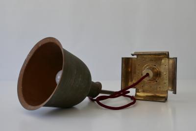 Rare Elegant Mid Century Modern Brass Church Pendant Lamp Germany 1950s