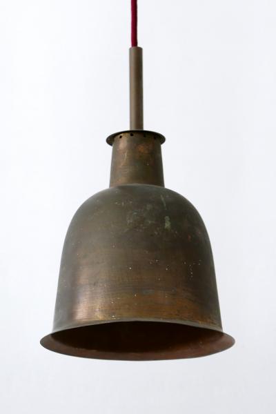 Rare Elegant Mid Century Modern Brass Church Pendant Lamp Germany 1950s