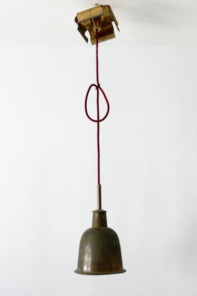 Rare Elegant Mid Century Modern Brass Church Pendant Lamp Germany 1950s