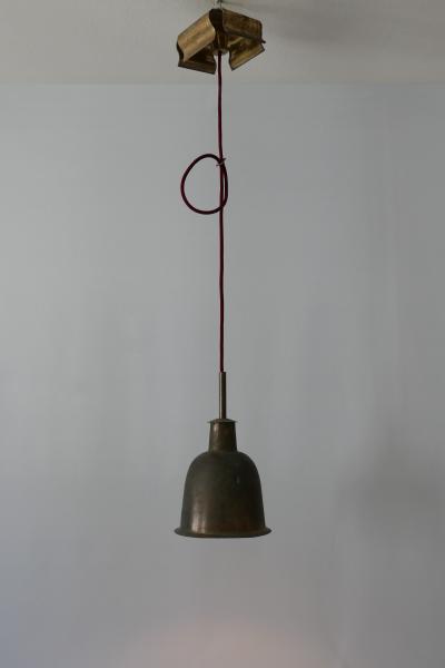 Rare Elegant Mid Century Modern Brass Church Pendant Lamp Germany 1950s