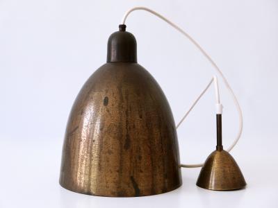 Rare Elegant Mid Century Modern Brass Church Pendant Lamps Germany 1950s