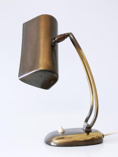Rare Elegant Mid Century Modern Brass Piano Lamp or Desk Light Germany 1950s