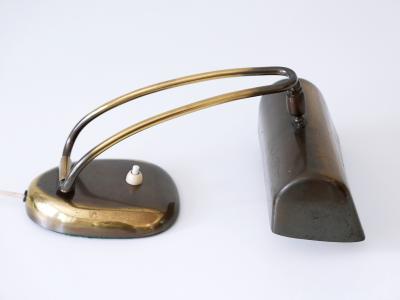 Rare Elegant Mid Century Modern Brass Piano Lamp or Desk Light Germany 1950s