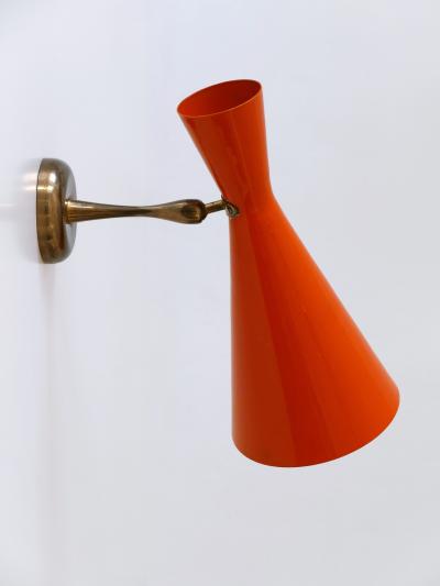 Rare Elegant Mid Century Modern Diabolo Sconce or Wall Lamp Germany 1950s