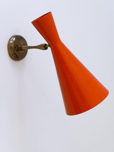 Rare Elegant Mid Century Modern Diabolo Sconce or Wall Lamp Germany 1950s
