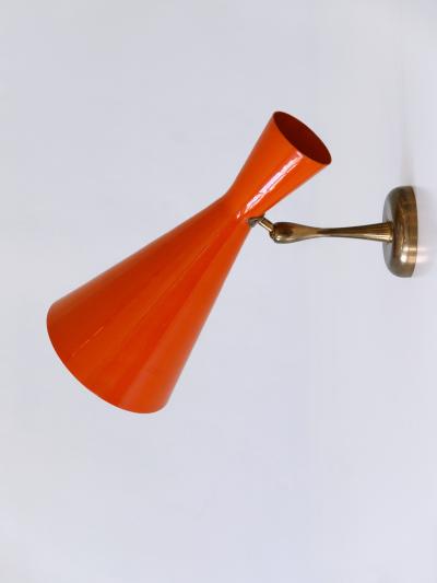 Rare Elegant Mid Century Modern Diabolo Sconce or Wall Lamp Germany 1950s