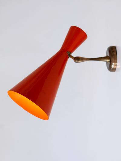 Rare Elegant Mid Century Modern Diabolo Sconce or Wall Lamp Germany 1950s