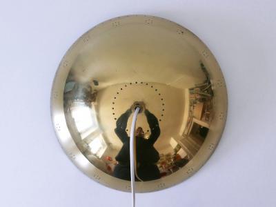 Rare Elegant Mid Century Modern Perforated Metal Pendant Lamp Germany 1950