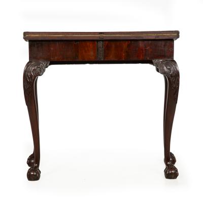 Rare English George III Antique Mahogany Card Game Table circa 1760