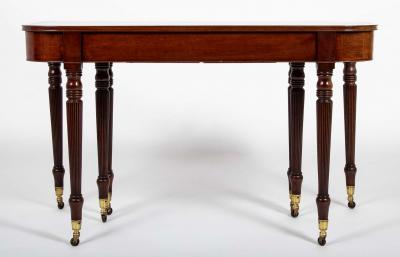 Rare English Regency Scissor Support Extension Dining Table