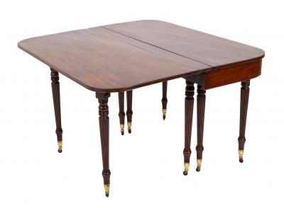 Rare English Regency Scissor Support Extension Dining Table