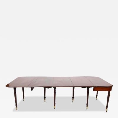 Rare English Regency Scissor Support Extension Dining Table