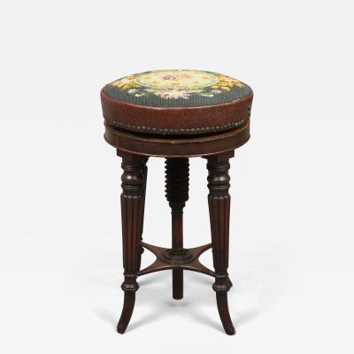 Rare Federal Adjustable Piano Stool