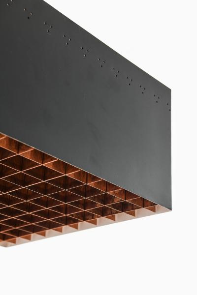 Rare Flush Mount Ceiling Lights in Copper Lacquer and Metal 1960s
