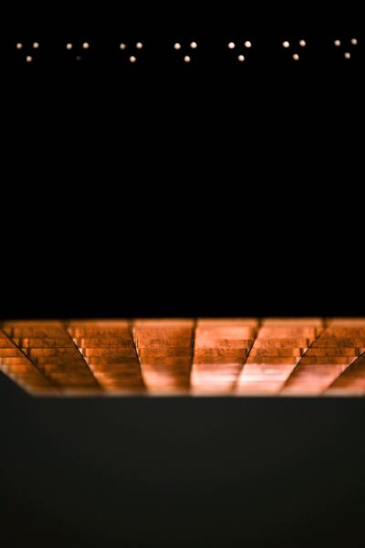 Rare Flush Mount Ceiling Lights in Copper Lacquer and Metal 1960s