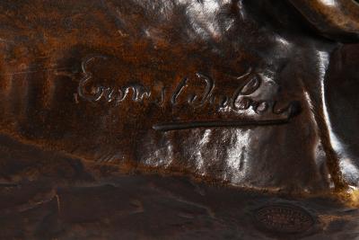 Rare French Bronze Sculpture Return of Prodigal Son by Ernest Dubois